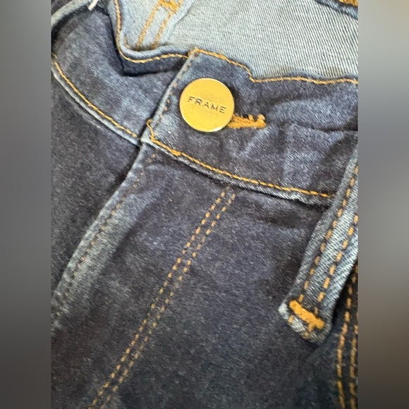 Frame le skinny de Jeanne crop 27” dark wash denim size 29 raw hem - Picture 12 of 15